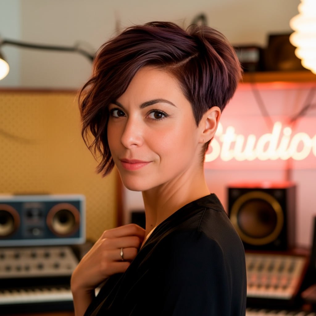 Virginia Vergara en el estudio